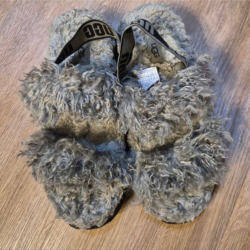 UGG Fluff Sugar Burnt Olive Sandal - Women's